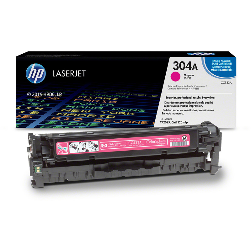 HP 304A Magenta Original LaserJet Print Cartridge (CC533A)