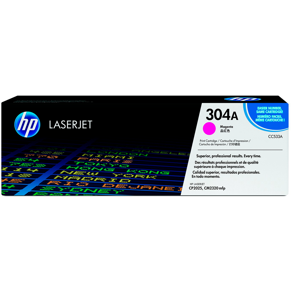 HP 304A Magenta Original LaserJet Print Cartridge (CC533A)