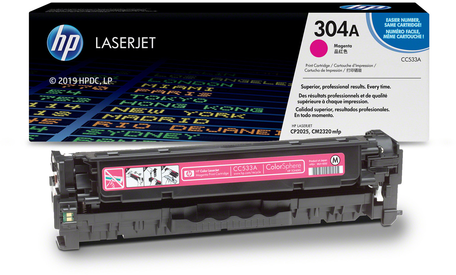 HP 304A Magenta Original LaserJet Print Cartridge (CC533A)
