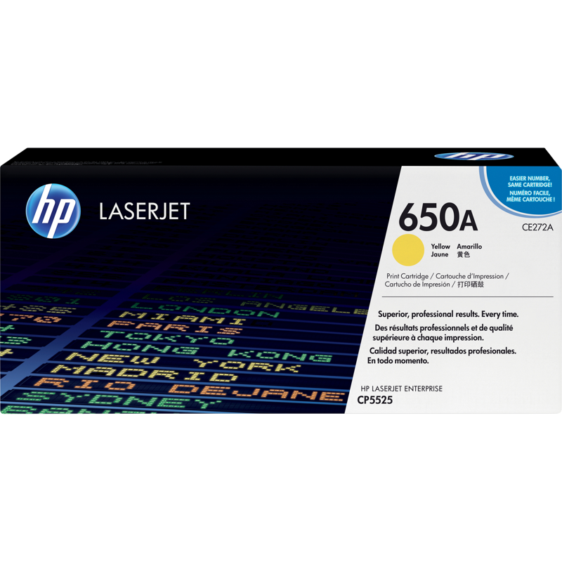 HP 650A Yellow Color LaserJet Print Cartridge (CE272A)