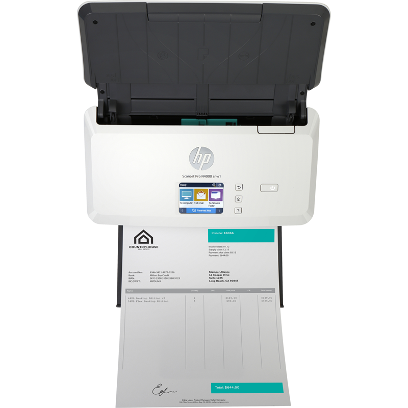 HP ScanJet Pro N4000 snw1 арт. 6FW08A