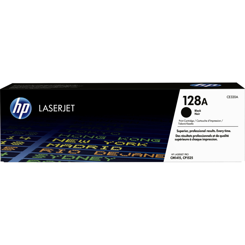 Картридж лазерный HP 128A CE320A черный бар.в компл. (2000стр.) для HP CM1415/CP1525
