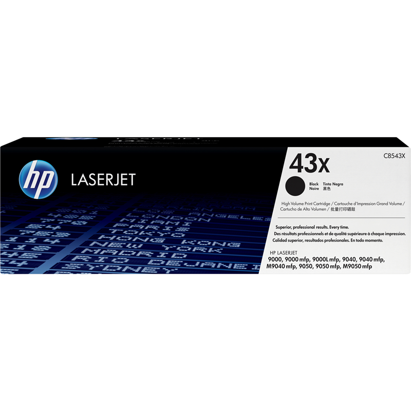 HP 43X Black LaserJet Toner Cartridge (C8543X)