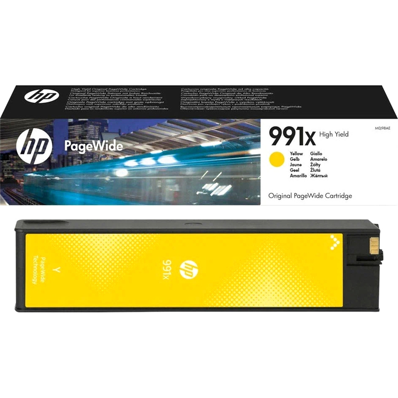 HP M0J98AE Картридж 991X Yellow {PageWide-Pro 750/772/777 , (16000 стр), (194 мл)}