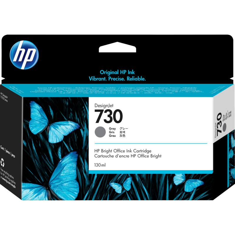 HP P2V66A Картридж HP 730 серый {HP DesignJet T1700, (130 мл)}