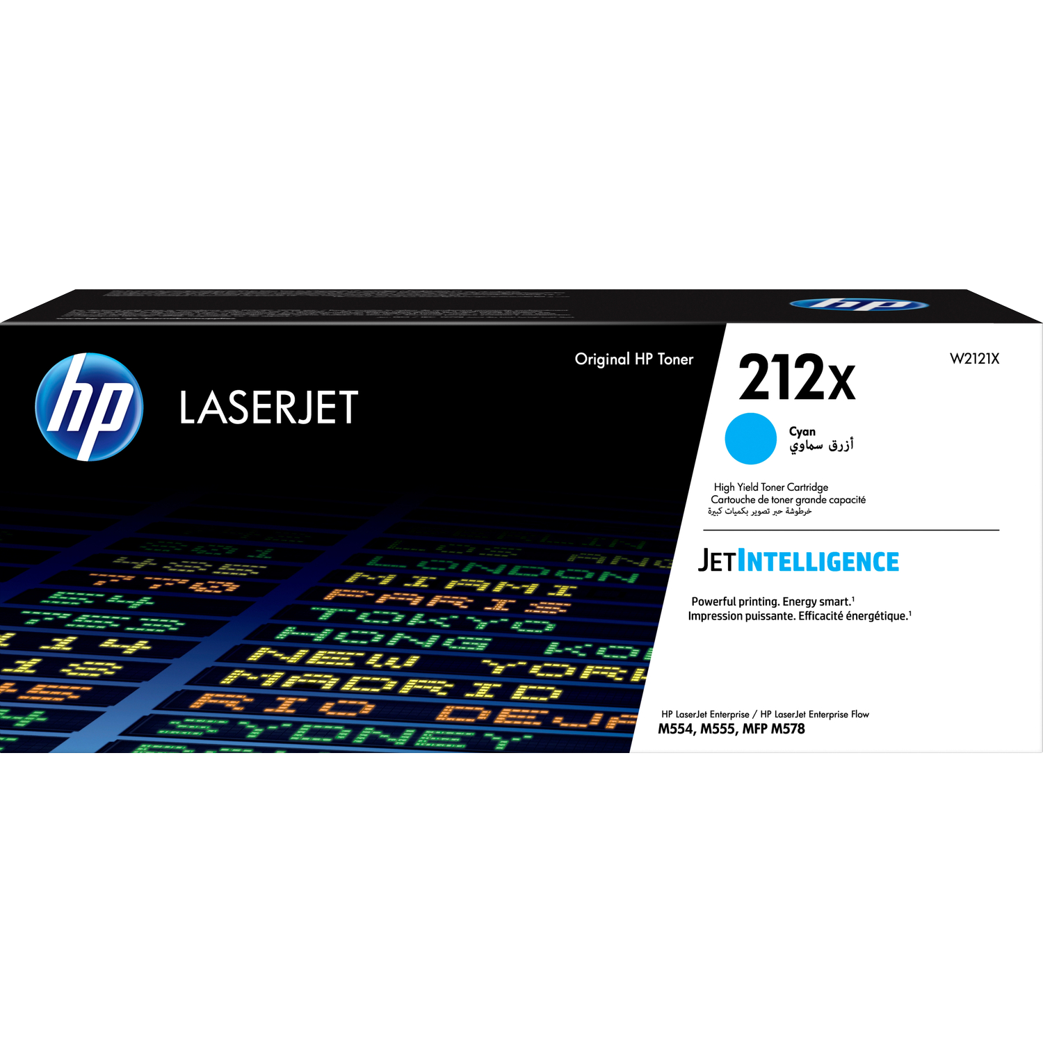 Картридж лазерный HP 212X W2121X голубой бар.в компл. (10000стр.) для HP CLJ Enterprise M554/M555