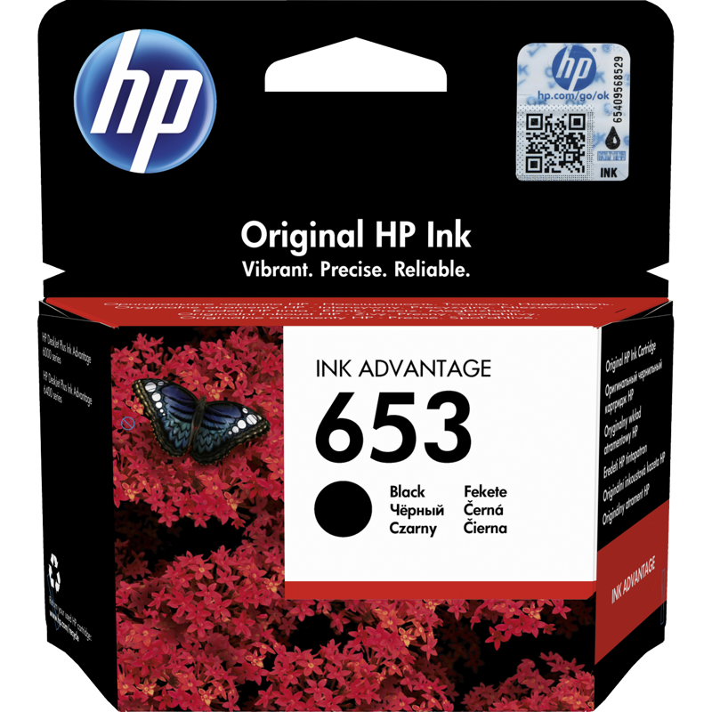 Картридж HP 653 струйный черный (360 стр) [3YM75AE#BHK]