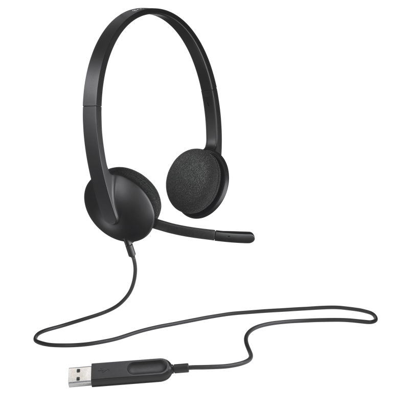 Гарнитура Logitech Headset H340, Stereo, USB, CN, [981-000475/981-000509]