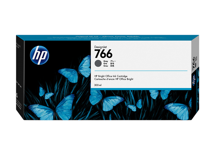 HP 766 300-ml Gray InkCrtg P2V93A