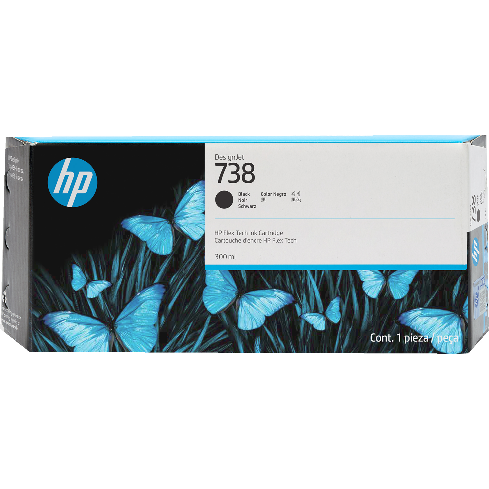 Картридж HP 738 498N8A 300-ml Black DesignJet Ink Cartridge