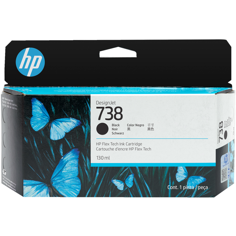 Картридж HP 738 498N4A 130-ml Black DesignJet Ink Cartridge