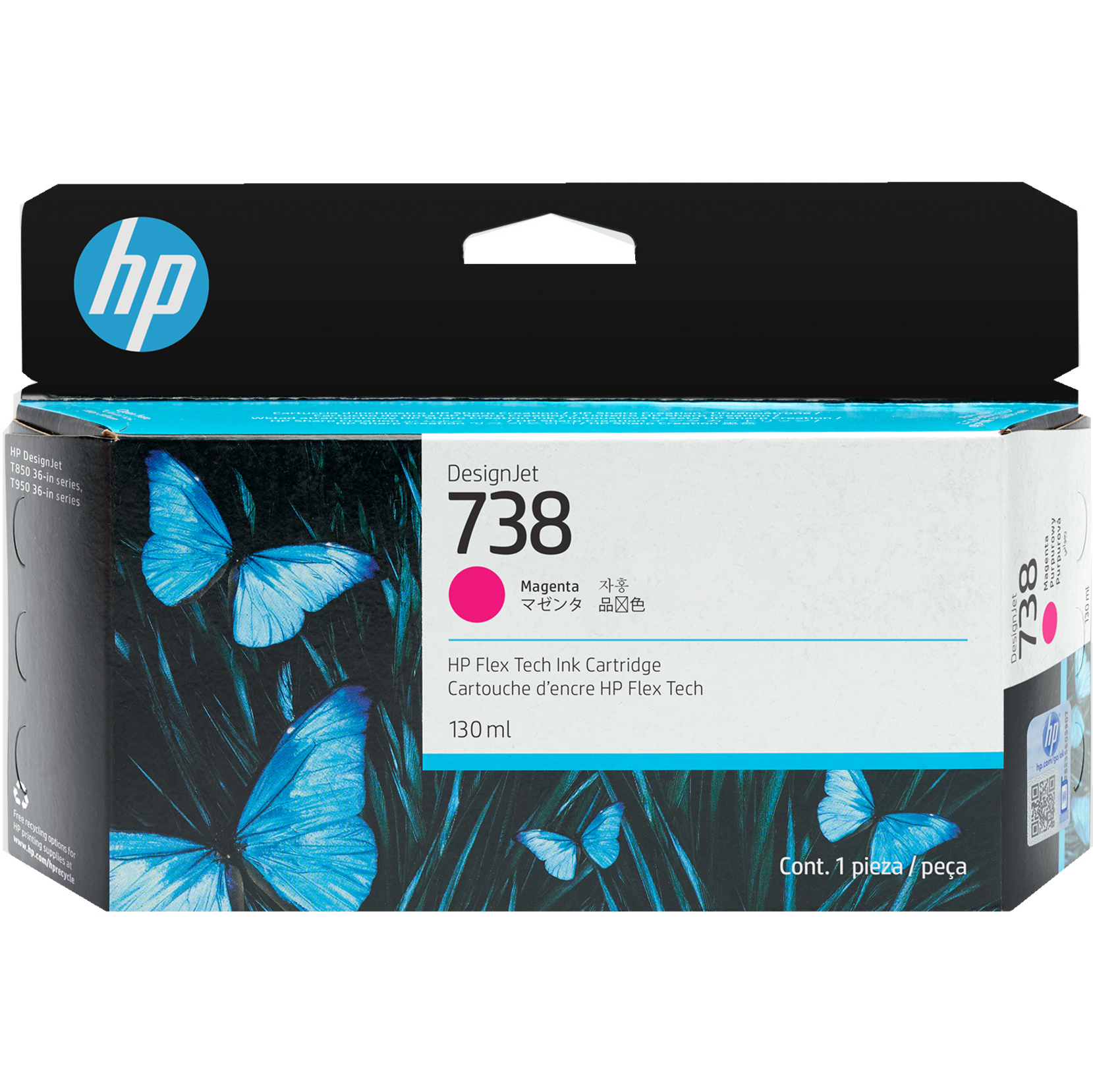 Картридж HP 738 498N6A 130-ml Magenta DesignJet Ink Cartridge