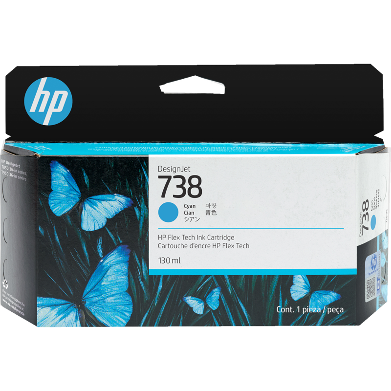 Картридж HP 738 498N5A 130-ml Cyan DesignJet Ink Cartridge