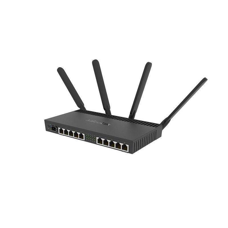 Маршрутизатор MikroTik RouterBOARD 4011iGS+5HacQ2HnD with Annapurna Alpine AL21400 Cortex A15 CPU (4-cores, 1.4GHz per core), 1GB RAM, 10xGbit LAN, 1xSFP+ port, built-in 5Ghz 802.11ac four chain wireless with exter