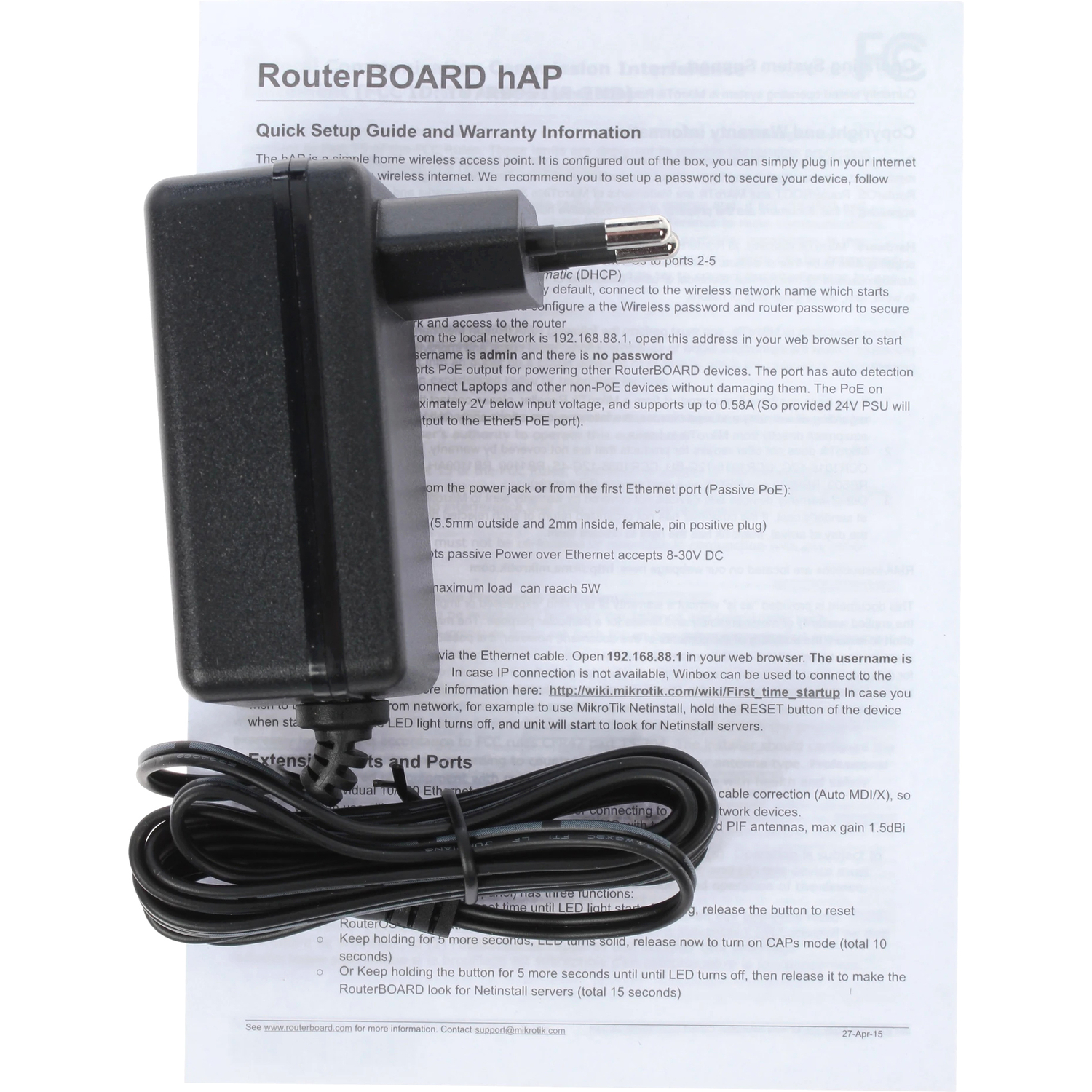 MikroTik hAP (RB951Ui-2nD)