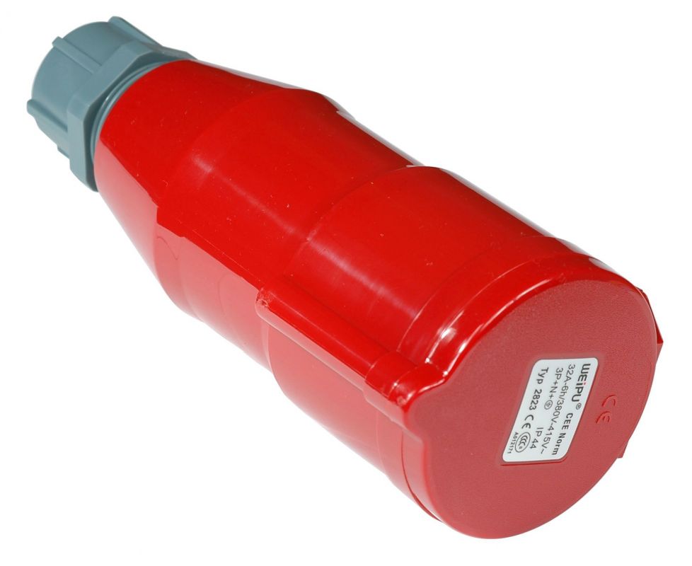 Розетка IEC 309 трехфазная, 32A, 380V, разборная, красная LANMASTER арт. LAN-IEC-309-32A3P/F