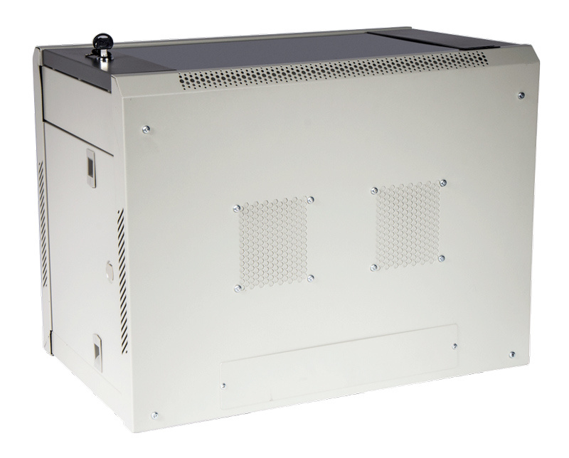 Шкаф настенный серии Pro, 6U 600x450, стеклянная дверь LANMASTER арт. TWT-CBWPG-6U-6x4-GY