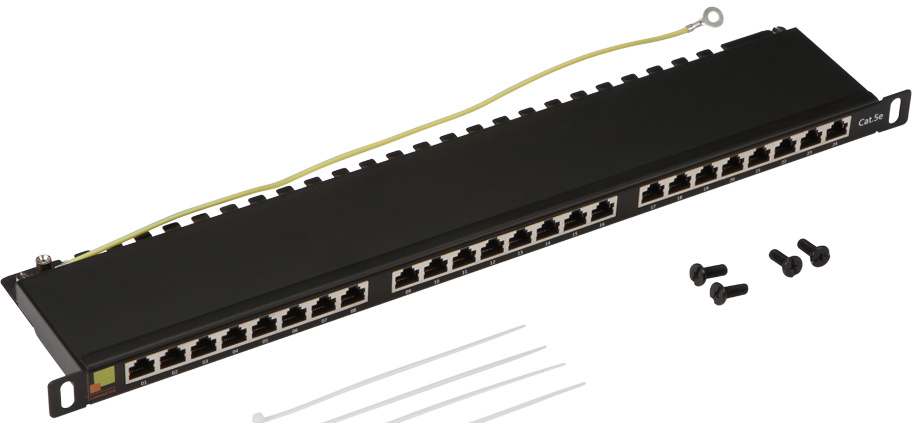 Патч-панель LANMASTER компактная 24 порта, STP, кат. 5E, 0.5U арт. LAN-PPC24S5E