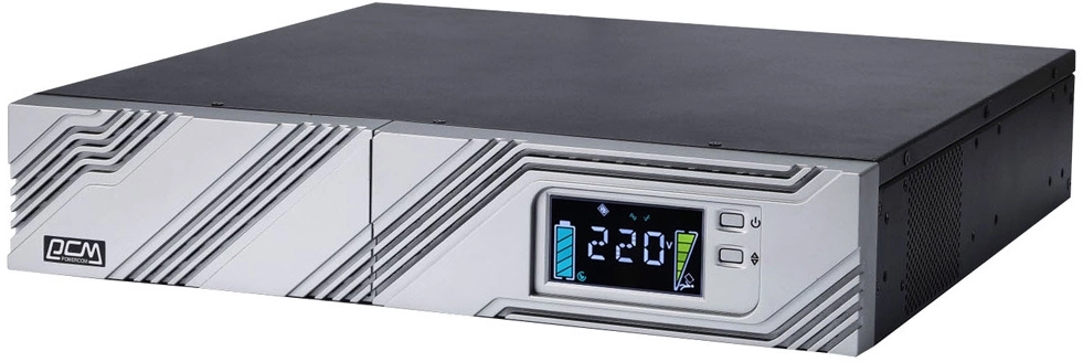 Powercom Smart-UPS SMART RT, Line-Interactive, 3000VA/2700W, Rack/Tower, 8*IEC320-C13+ 1*C19 (9 batt), Serial+USB, SNMP Slot, подкл. доп. Батарей (1157690) арт. SRT-3000A LCD