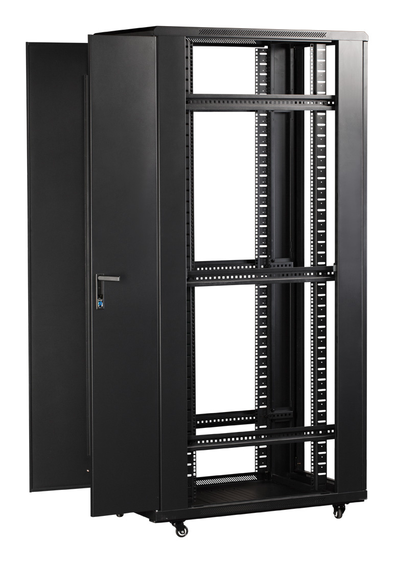 Шкаф Шкаф 19 Business, 18U 600x600, черный, передняя дверь стекло, задняя дверь распашная металл LANMASTER арт. TWT-CBB-18U-6x6-G1