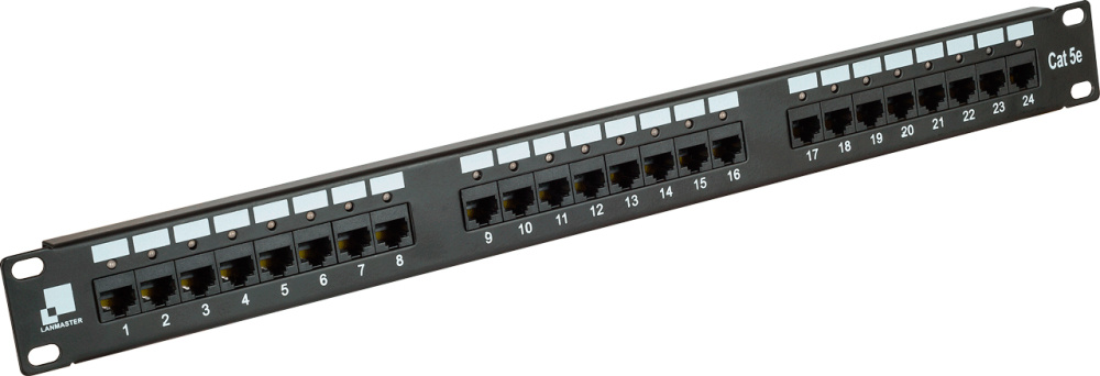 Патч-панель LANMASTER 24 порта с индикаторами, UTP, кат.5E, 1U арт. LAN-PPi24U5E