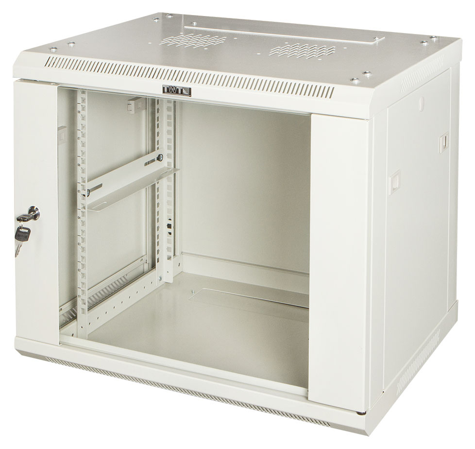 Шкаф настенный серии Pro, 18U 600x800, стеклянная дверь LANMASTER арт. TWT-CBWPG-18U-6x8-GY