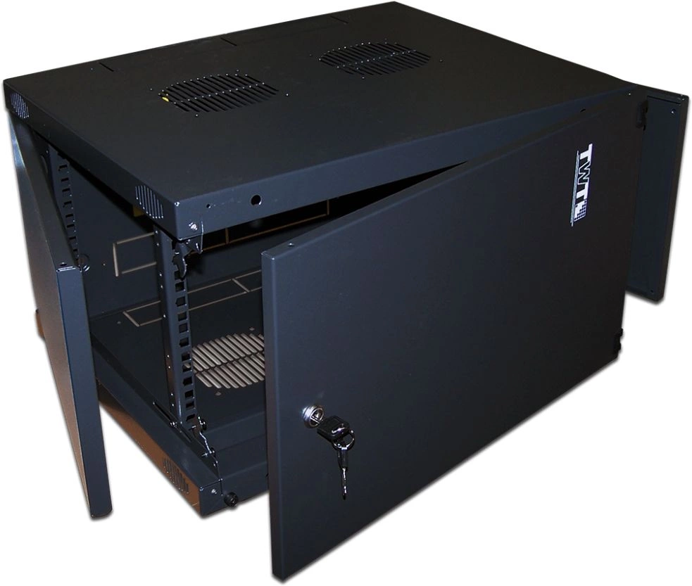 Шкаф настенный Next, 9U 550x450, металлическая дверь, черный LANMASTER арт. TWT-CBWNM-9U-6x4-BK