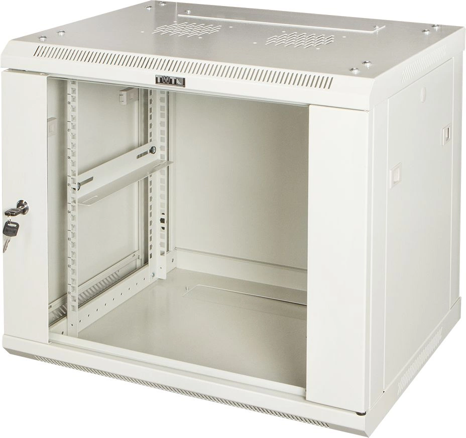 Шкаф настенный серии Pro, 12U 600x800, стеклянная дверь LANMASTER арт. TWT-CBWPG-12U-6x8-GY