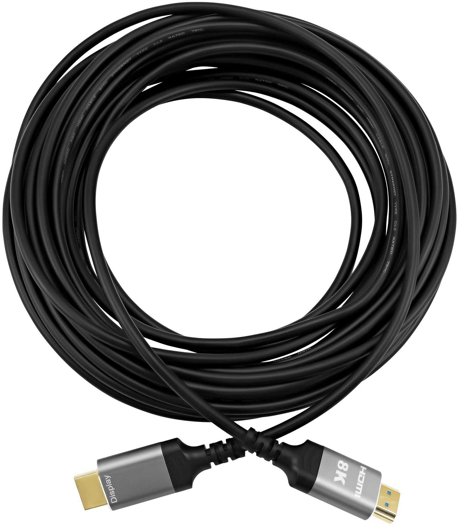 Кабель аудио-видео Digma HDMI 2.1 AOC HDMI (m)/HDMI (m) 50м. позолоч.конт. черный (HDMI-AOC2.1-50)