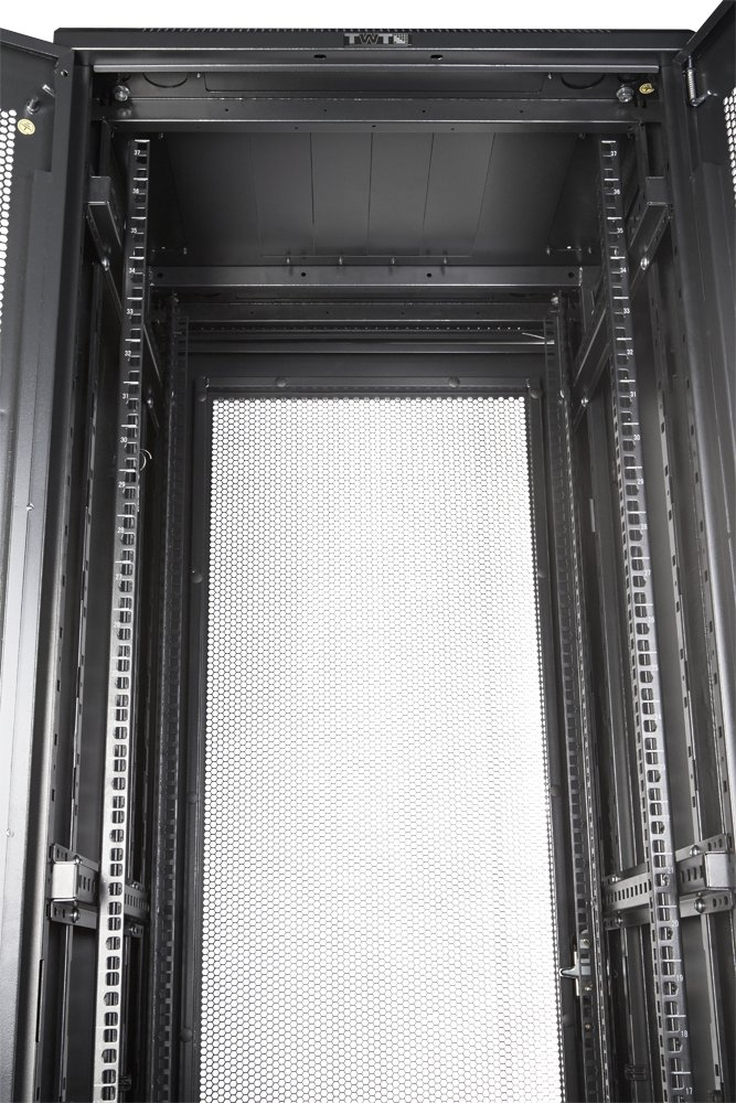 Шкаф Шкаф 19 Business, 42U 600x800, черный, передняя дв. перфорир., задняя дв. распашная перфорир. LANMASTER арт. TWT-CBB-42U-6x8-P1