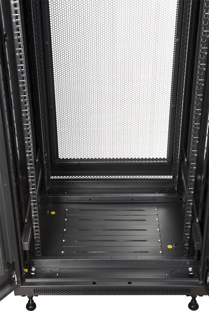 Шкаф Шкаф 19 Business, 42U 600x800, черный, передняя дв. перфорир., задняя дв. распашная перфорир. LANMASTER арт. TWT-CBB-42U-6x8-P1