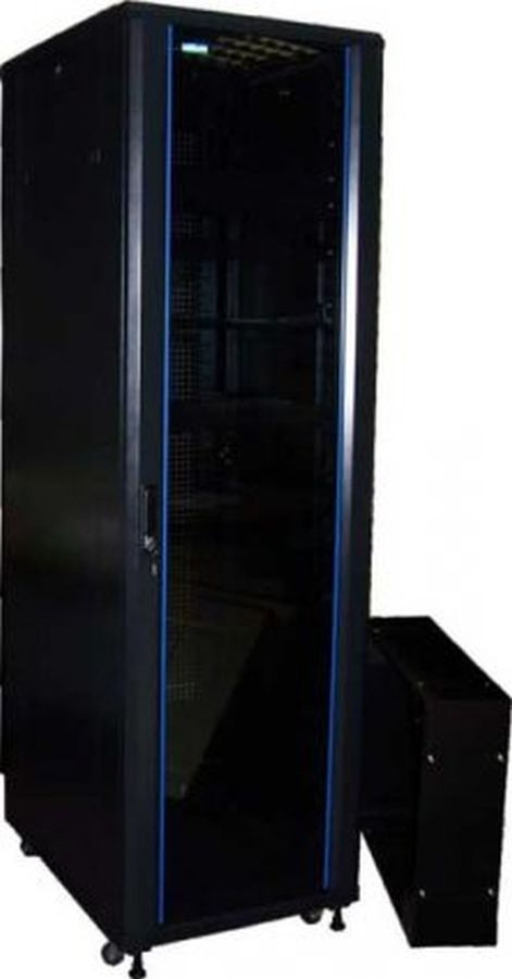 Шкаф Шкаф 19 Business, 27U 600x1000, черный, передняя дверь стекло, задняя дверь распашная металл LANMASTER арт. TWT-CBB-27U-6x10-G1