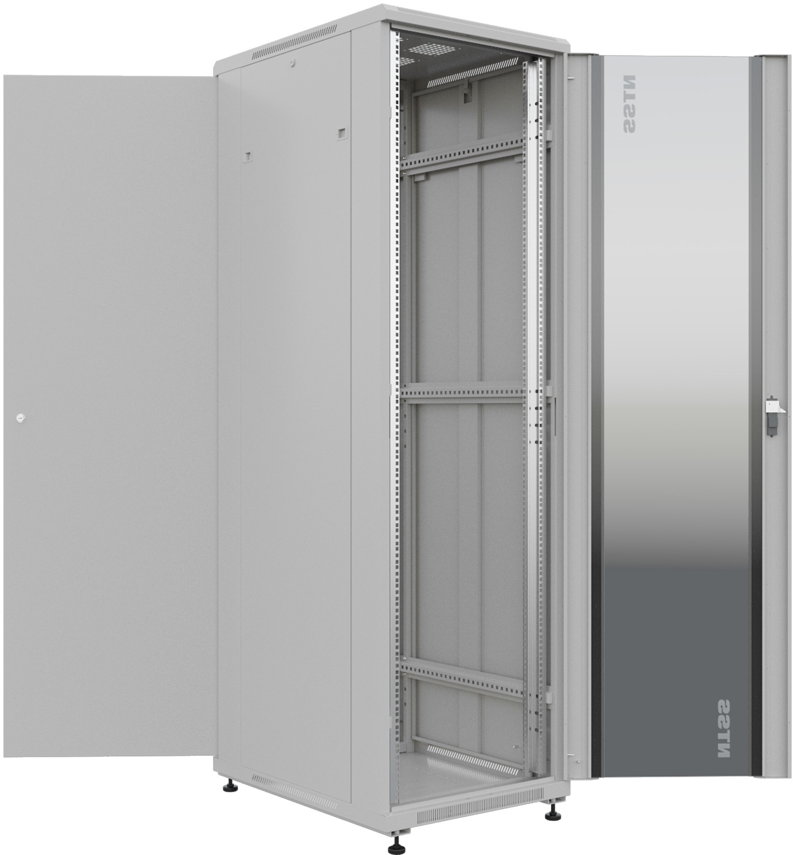 Шкаф серверный NTSS Премиум (NTSS-R22U6080GS) напольный 22U 600x800мм пер.дв.стекл металл 900кг серый 710мм 54.1кг 1102мм IP20 сталь