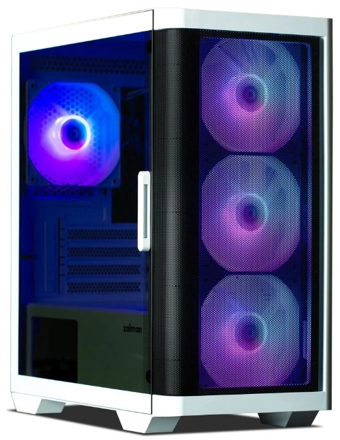 ZALMAN M4 White, MATX, WHITE, WINDOW, 1xCombo (3.5'' or 2.5''), 1x3.5", 2x2.5", 1xUSB2.0, 2xUSB3.0, FRONT 3x120mm ARGB, REAR 1x120mm ARGB