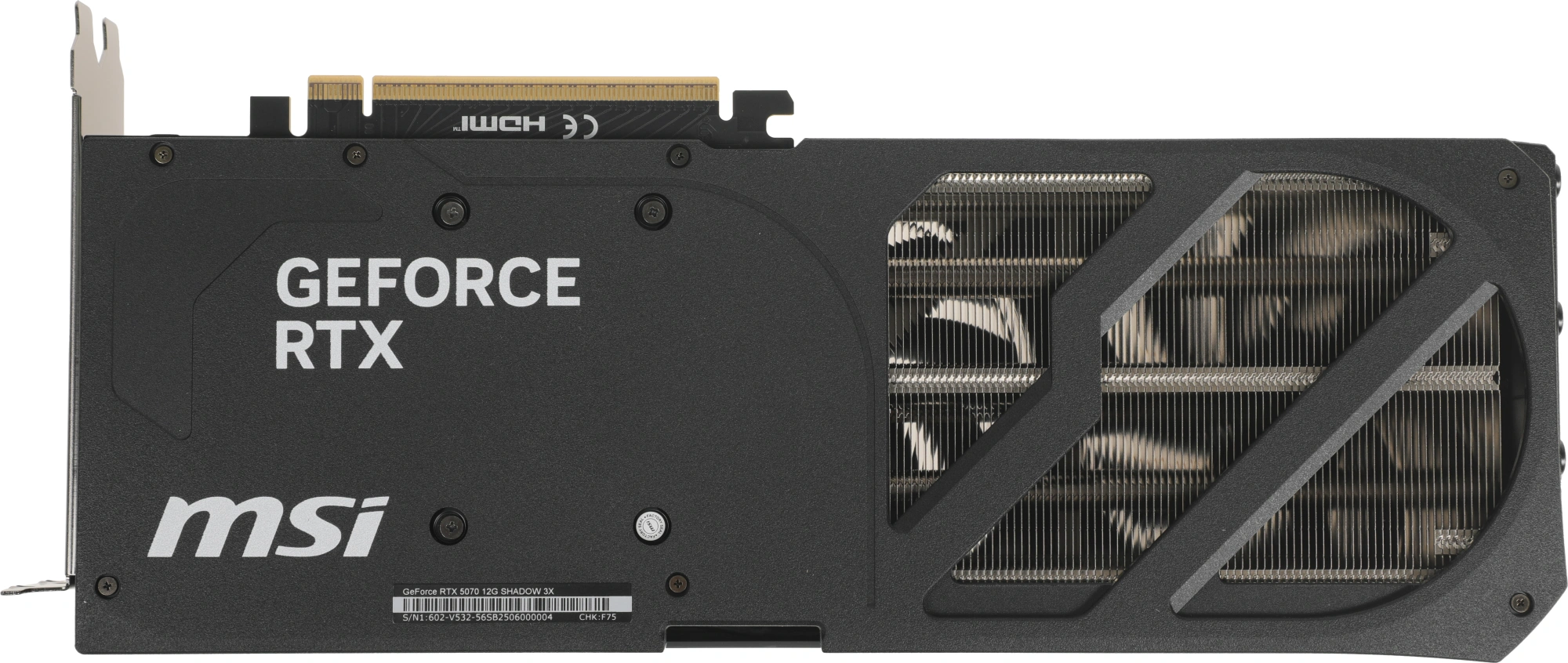 Видеокарта MSI RTX 5070 12G SHADOW 3X//RTX 5070, HDMI, DP*3, 16G, D7