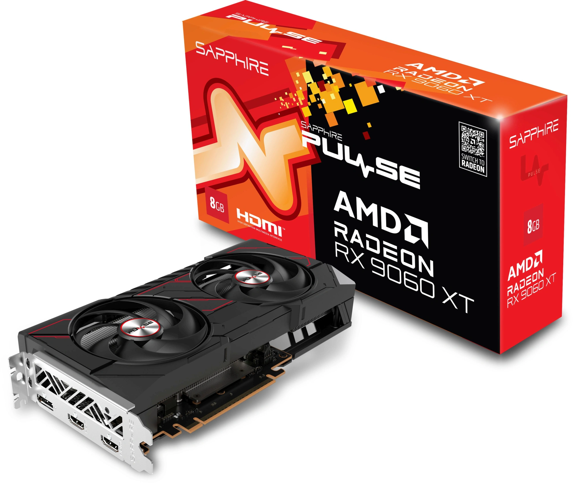 Sapphire RX9060XT 8GB PULSE OC GDDR6 128b, HDMIx2 DPx1 (11350-04-20G) RTL