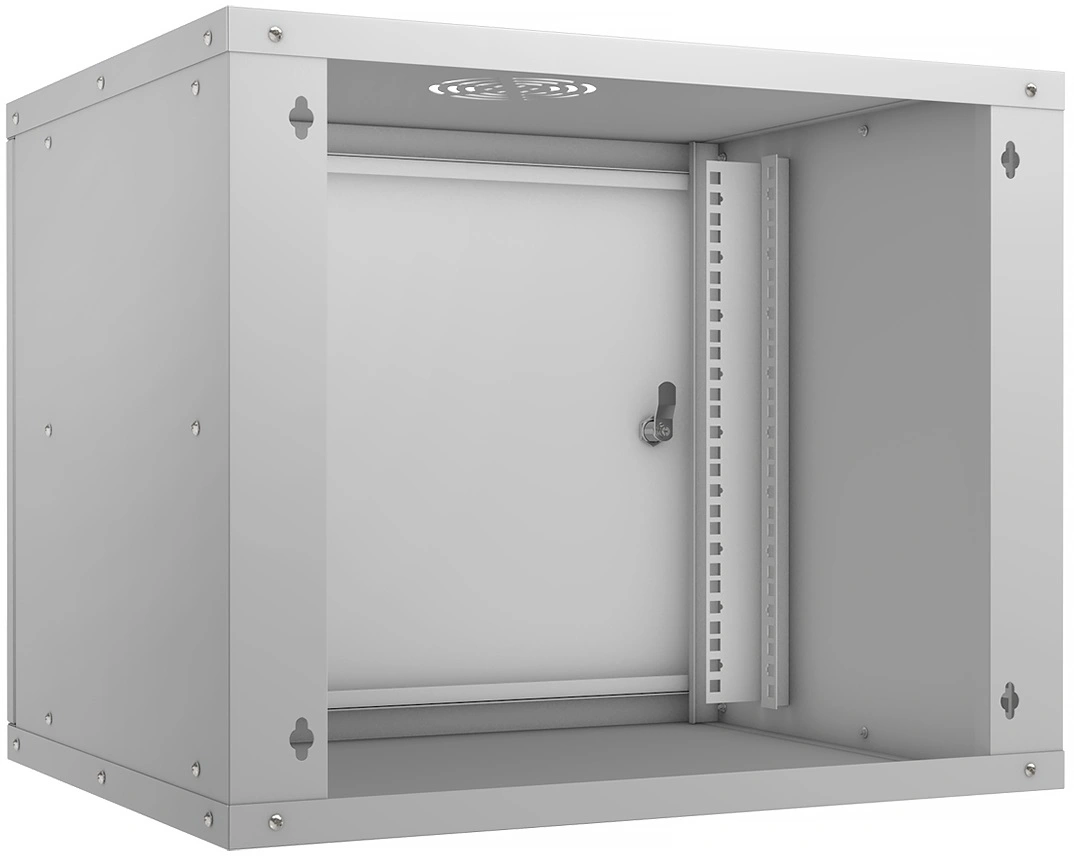 Шкаф настенный Cabeus WSC-05D-9U55/45m Шкаф телекоммуникационный настенный 19" 9U, серия LIGHT разборный, дверь металл, цвет серый