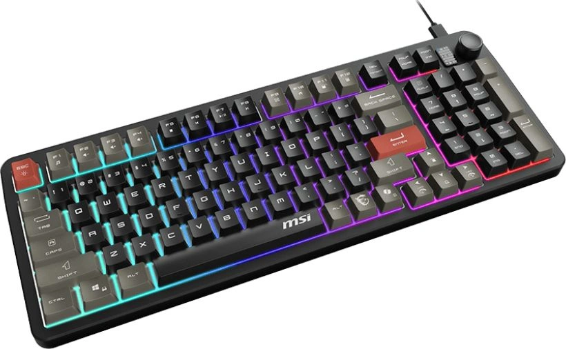 Keyboard MSI FORGE GK110, Wired, membrane Keyboard, multi-colour LED backlighting, 26 Key Anti-ghosting Capability, Black арт. S11-04RU258-HH9
