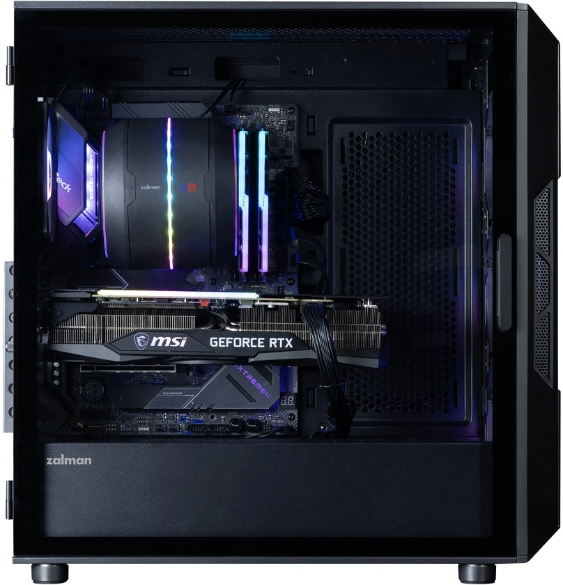 ZALMAN i3 NEO V2, ATX, BLACK, FRONT MESH, WINDOW, 2xCombo (3.5" or 2.5"), 1x2.5", 1xUSB Type C, 1xUSB3.0, FRONT 3x120mm FRGB, REAR 1x120mm FRGB арт. i3 NEO V2 Black