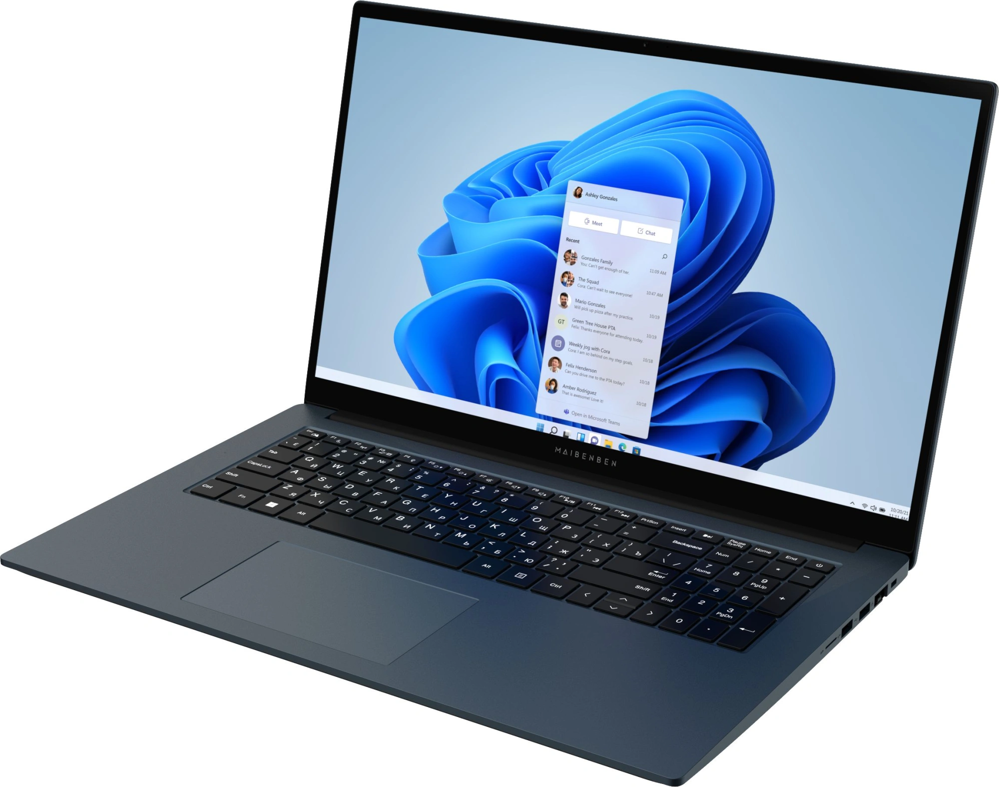 Ноутбук Maibenben M17A-R574UM Ryzen 5 7430U 16Gb SSD1Tb AMD Radeon Graphics 17.3" IPS FHD (1920x1080) Windows 11 Home blue WiFi BT Cam 3896mAh (M17A-R574UM0G14HU4EB0)