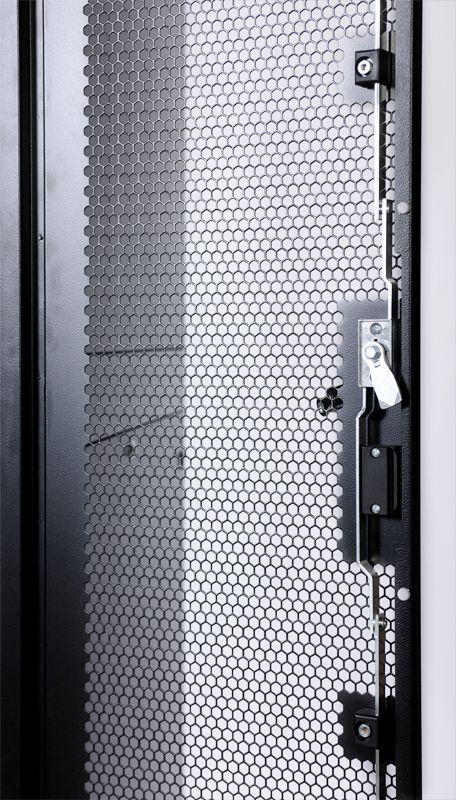 ЦМО Шкаф серверный ПРОФ напольный 42U (800x1000) дверь перфор. 2 шт., черный, в сборе арт. ШТК-СП-42.8.10-44АА-9005