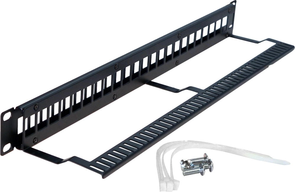 Патч-панель TWT наборная, 24 порта, UTP, 1U LANMASTER арт. TWT-PP24OK-UTP