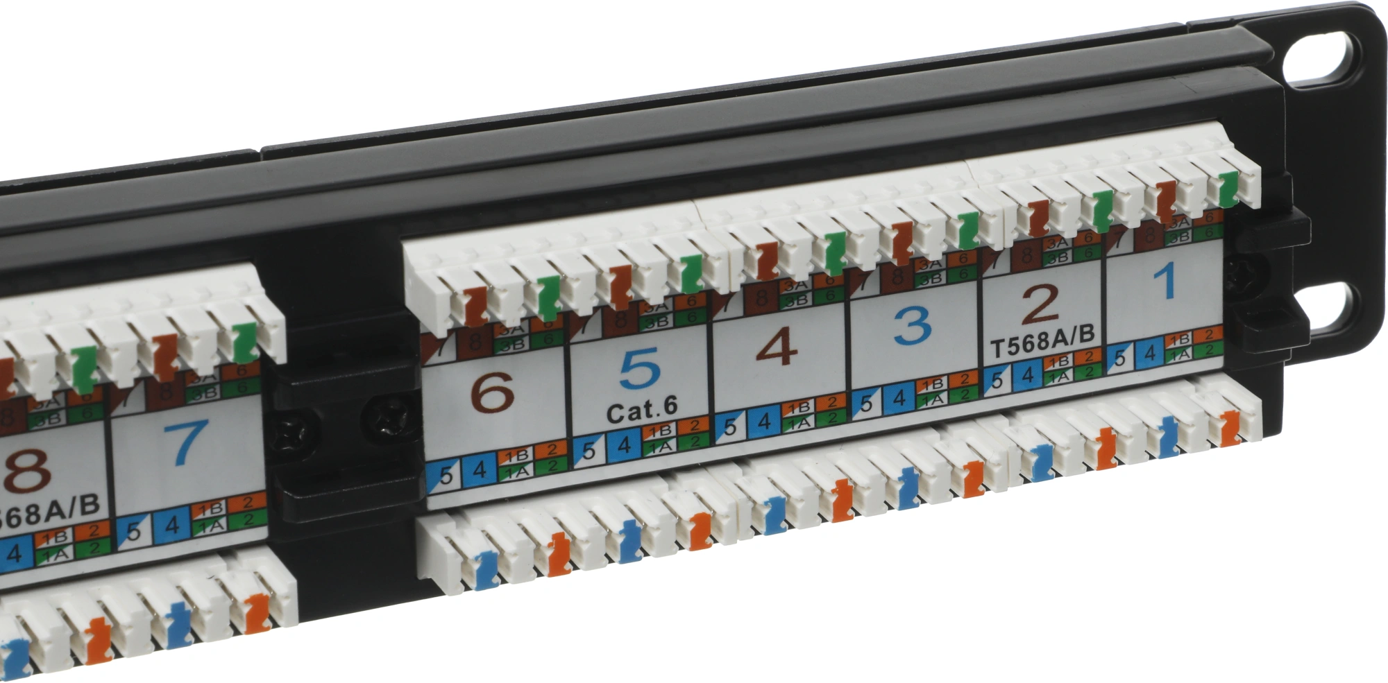 Патч-панель TWT 24 порта, UTP, кат.6, 1U LANMASTER арт. TWT-PP24UTP/6