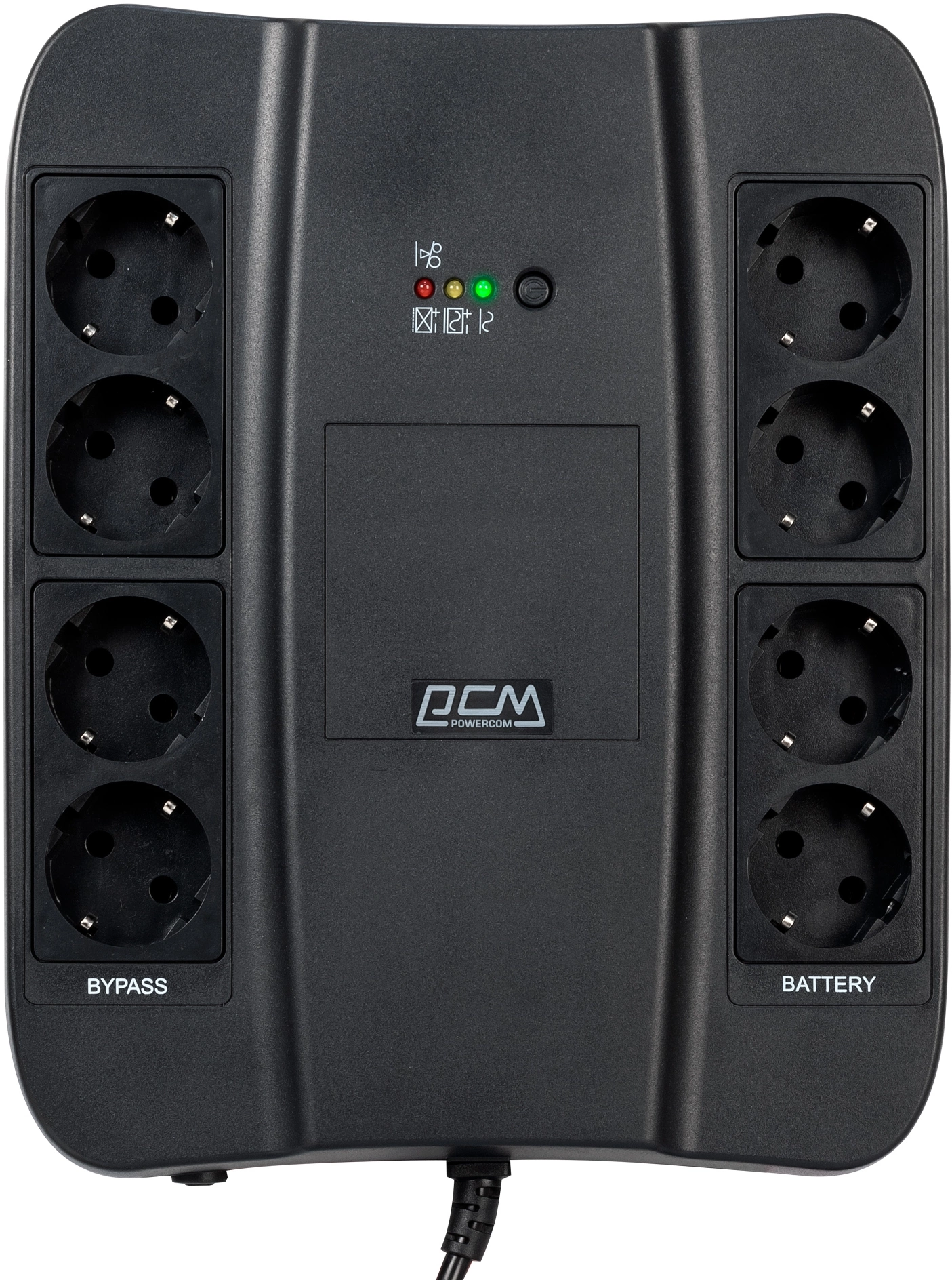 Powercom Back-UPS SPIDER, OffLine, 850VA/510W, Tower, 8xSchuko outlets (4 surge & 4 batt) (332715) арт. SPD-850N
