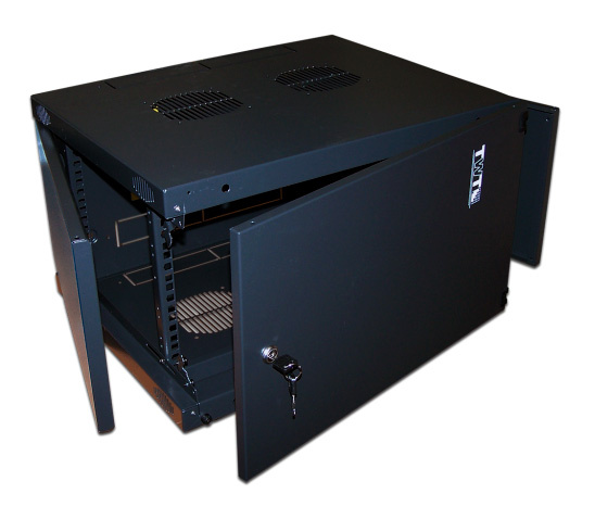 Шкаф настенный Next, 6U 550x600, металлическая дверь, черный LANMASTER арт. TWT-CBWNM-6U-6x6-BK