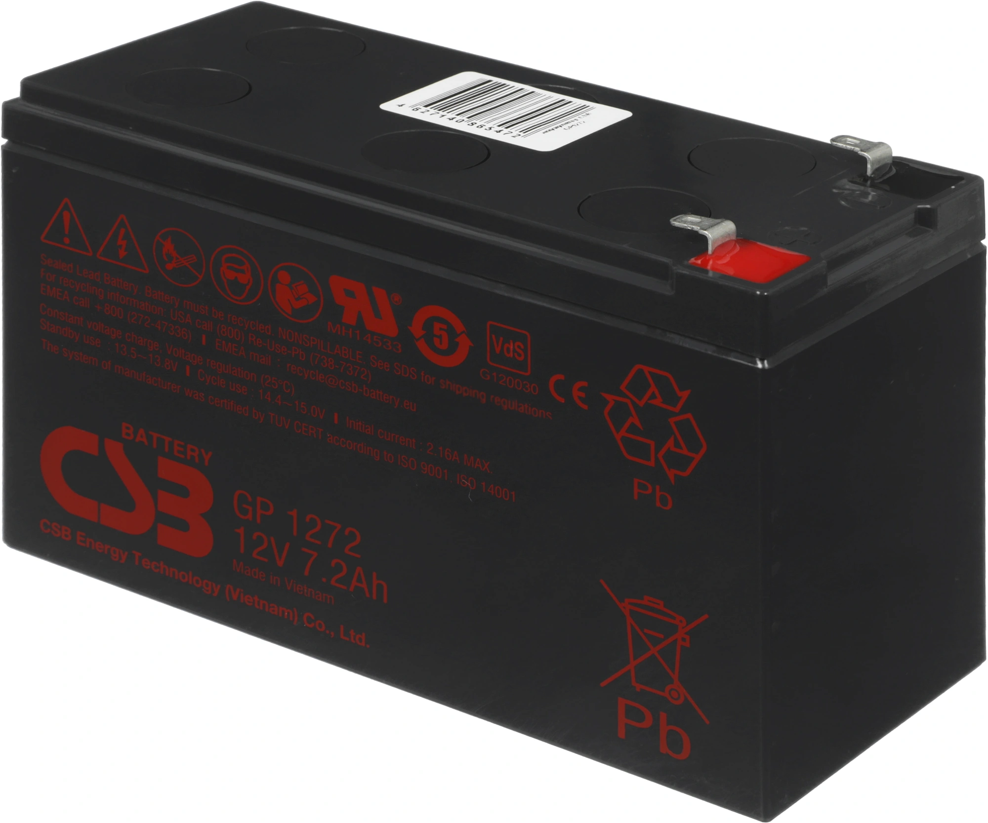 Батарея для ИБП CSB GP1272 12В 7.2Ач