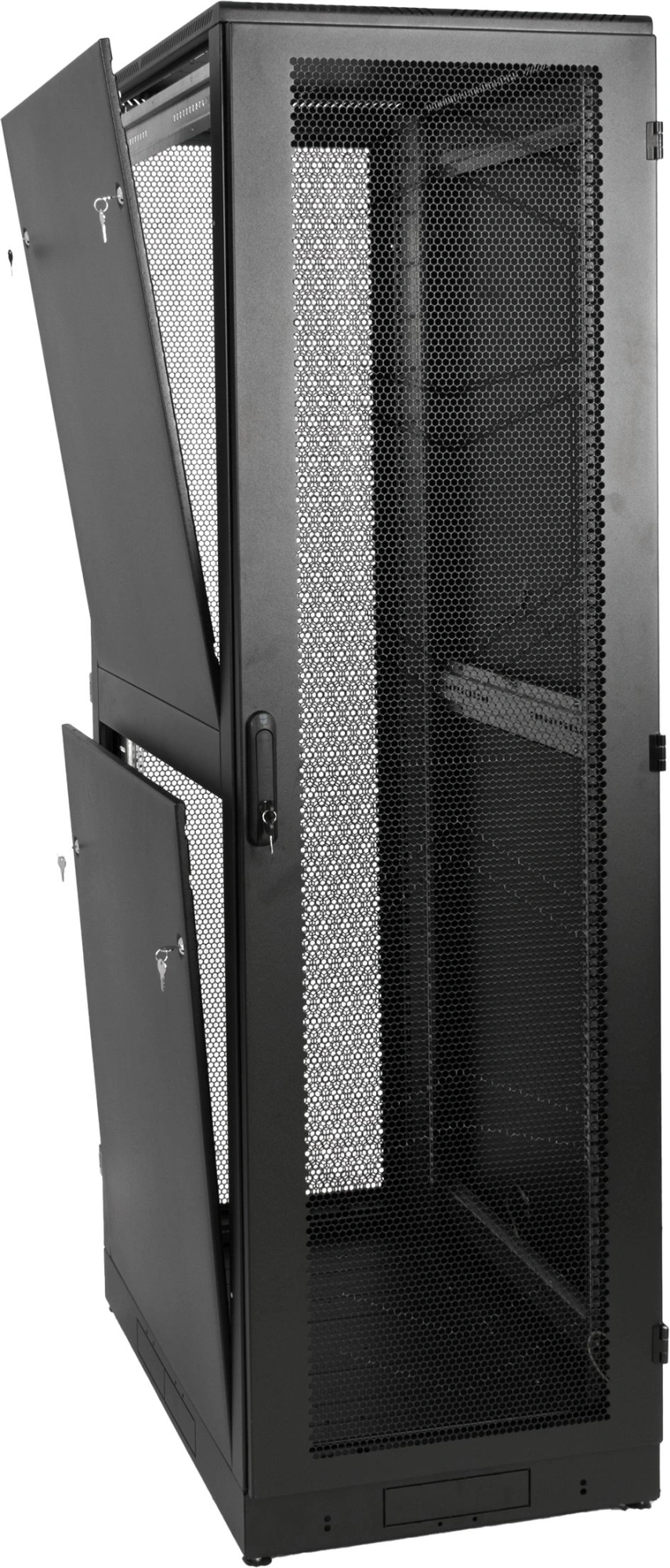 ЦМО Шкаф телекоммуникационный напольный 42U (600x800) дверь стекло, цвет чёрный арт. ШТК-М-42.6.8-1ААА-9005