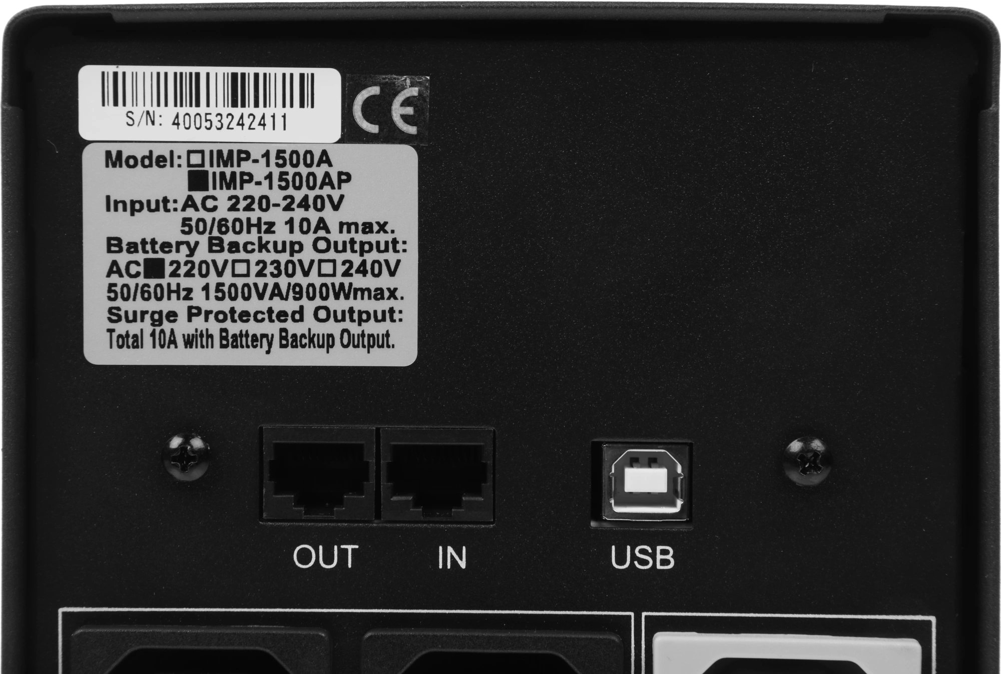 Powercom Back-UPS IMPERIAL, Line-Interactive, 1500VA/900W, Tower, 6*IEC320-C13 (2 surge & 4 batt), USB (671479) арт. IMP-1500AP