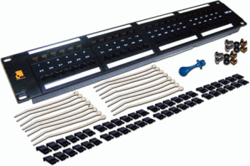 Патч-панель LANMASTER 48 портов, UTP, кат.6, 2U арт. LAN-PPL48U6