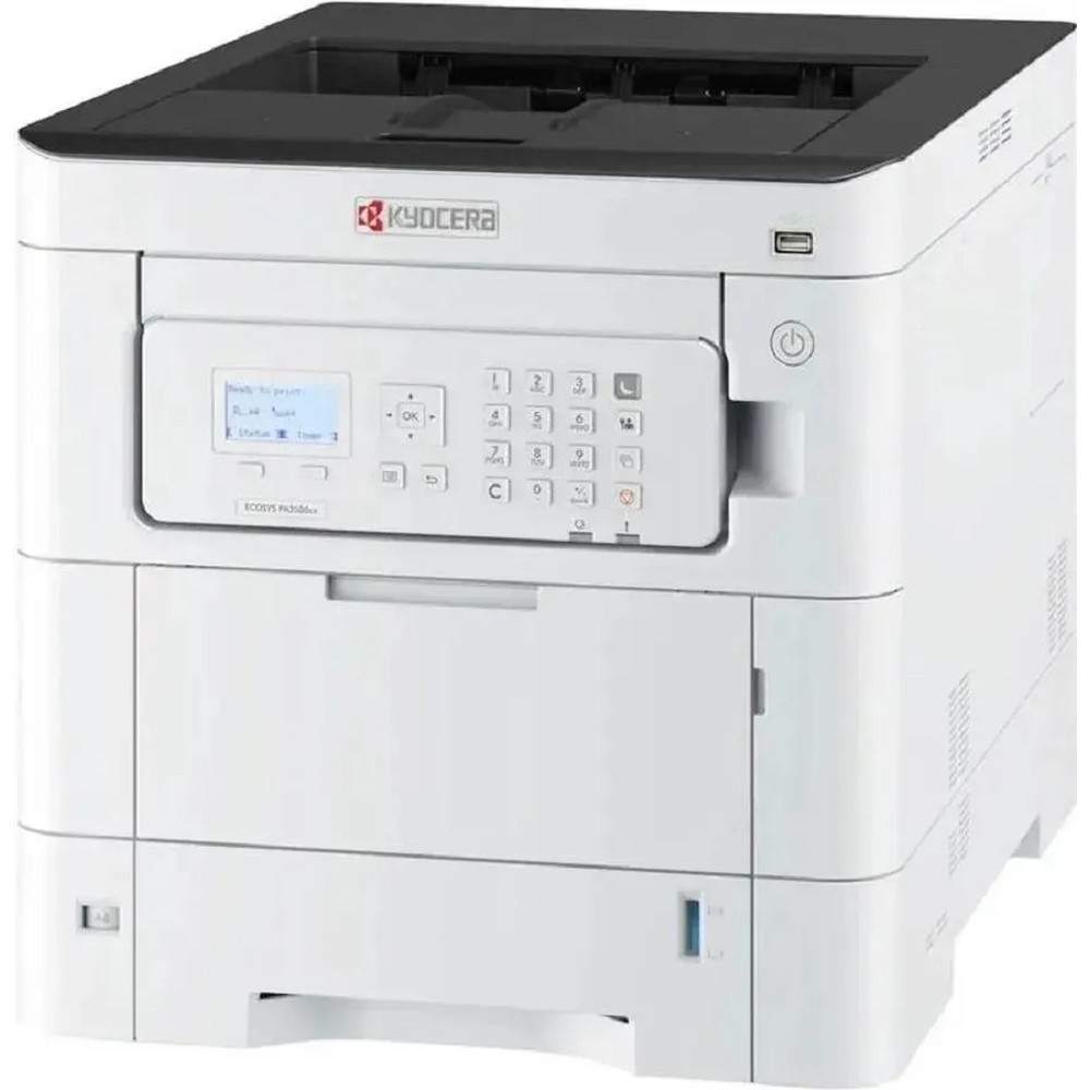 Kyocera ECOSYS PA3500cx (цвет. лазерный, A4, 35 стр/мин, 1200x1200 dpi, 1 Гб, USB 2.0, Network, лоток 550 л., Duplex, старт.тонер 3500/2500 стр.) арт. 1102YJ3NL0